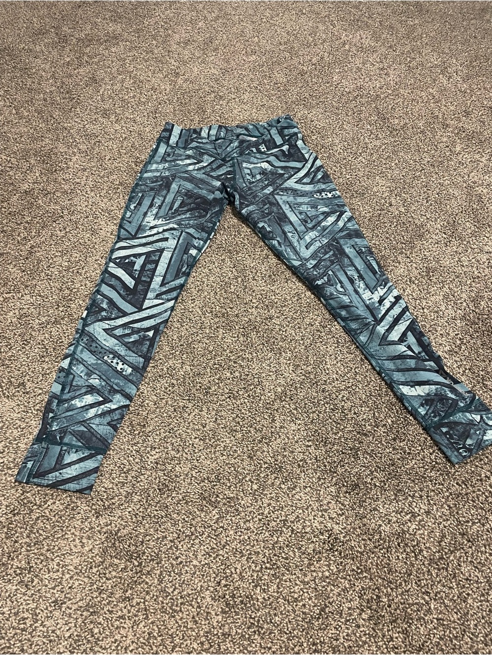 Women’s Blue Geometric Print Stretch Jeans